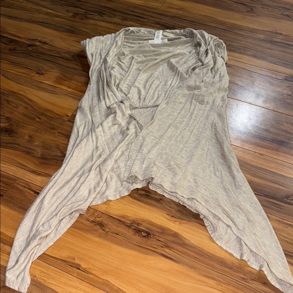 Women's Beige Drape Top